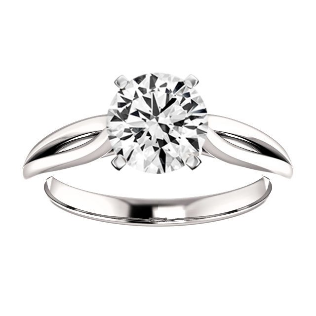 925 Sterling Silver Solitaire Diamond Ring
