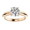 Prong-set solitaire ring with refined, simple styling