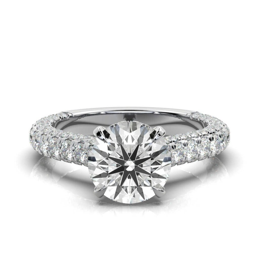 925 Sterling Silver Solitaire Diamond Ring