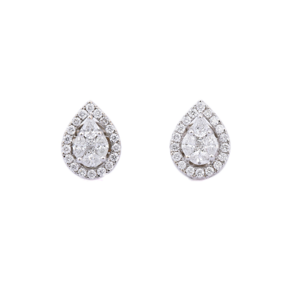 925 Sterling Silver Solitaire Diamond Studs