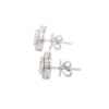 Solitaire stud earrings in 925 sterling silver with thick gold plating