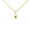 925 Sterling Silver Solitaire Emerald Necklace - Image 4