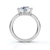 Round solitaire ring with 2ct stone and balanced design