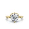 Solitaire round ring in 925 sterling silver with polished finish