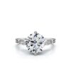 Classic ring design with 2ct round centre stone and sparkle