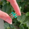 925 Sterling Silver Spiral Emerald Ring - Image 4