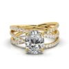 925 Sterling Silver Split Shank Diamond Engagement Ring