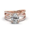 925 Sterling Silver Split Shank Diamond Engagement Ring - Image 4
