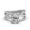 925 Sterling Silver Split Shank Diamond Engagement Ring - Image 6