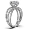 925 Sterling Silver Split Shank Diamond Engagement Ring - Image 7
