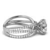 925 Sterling Silver Split Shank Diamond Engagement Ring - Image 8