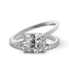 925 sterling silver engagement ring with oval centre stone