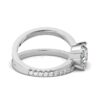 Engagement ring highlighting a graceful split shank design