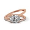 Refined engagement ring with bright oval centre stone