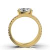 Elegant split shank ring with balanced oval silhouette