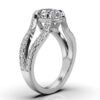 925 Sterling Silver Split Shank Diamond Engagement Ring - Image 3