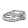 925 Sterling Silver Split Shank Diamond Engagement Ring - Image 4