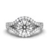 925 Sterling Silver Split Shank Diamond Engagement Ring - Image 6