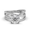 925 Sterling Silver Split Shank Diamond Engagement Ring - Image 6