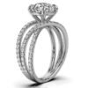 925 Sterling Silver Split Shank Diamond Engagement Ring - Image 7