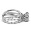 925 Sterling Silver Split Shank Diamond Engagement Ring - Image 8
