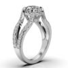 925 Sterling Silver Split Shank Diamond Engagment Ring - Image 7