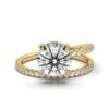 925 Sterling Silver Split Shank Diamond Ring