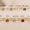 925 Sterling Silver Square Blue Topaz Ring - Image 4
