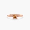 925 Sterling Silver Square Citrine Ring - Image 5
