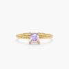 925 Sterling Silver Square Moonstone Ring
