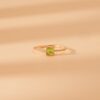 925 Sterling Silver Square Peridot Braided Band - Image 5