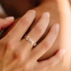 925 sterling silver ring with channel-set sparkle