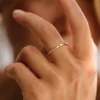 Slim eternity ring designed for layering