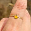 925 Sterling Silver Stackable Yellow Sapphire Ring - Image 2