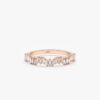 925 Sterling Silver Stacked White Diamond Baguette Ring - Image 4