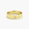 Gold-plated sterling silver signet ring with a polished finish