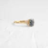 925 Sterling Silver Stargaze Ring, 1.02ct. Oval Cut Greenish Blue Montana Sapphire 925 Sterling Silver Ring - Image 2