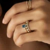 925 Sterling Silver Stargaze Ring, 1.02ct. Oval Cut Greenish Blue Montana Sapphire 925 Sterling Silver Ring - Image 7