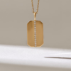 Necklace featuring pave-set Premium CZ diamonds in a geometric pendant