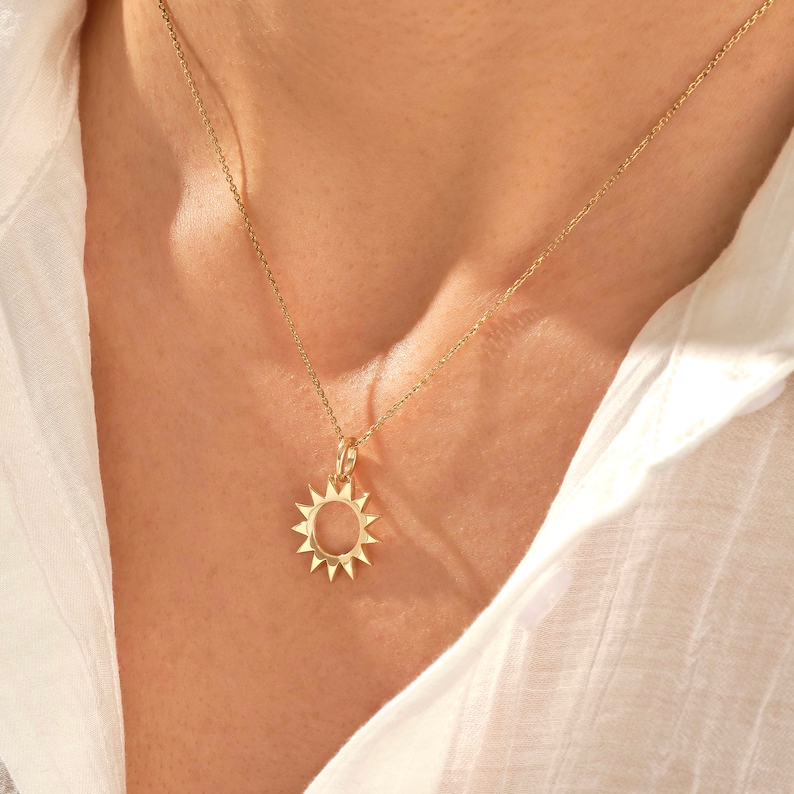 925 Sterling Silver Sun Pendant