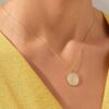 925 Sterling Silver Sunrise Medallion Necklace
