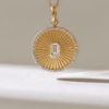 925 Sterling Silver Sunrise Medallion Necklace - Image 2