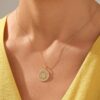 925 Sterling Silver Sunrise Medallion Necklace - Image 3