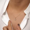 Layering necklace featuring Premium CZ Diamond stones and pave setting