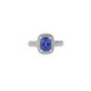 925 Sterling Silver Tanzanite And Diamond Ring