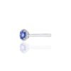 Elegant ring with a vivid blue-purple tanzanite centre and sparkling accents