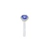 Sterling silver ring with polished finish and 0.10-carat accent stones