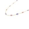 Station necklace with thick gold plating and a refined oval stone design