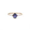 925 Sterling Silver Tanzanite & Diamond Promise Ring