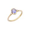 925 Sterling Silver Tanzanite & Diamond Promise Ring - Image 2